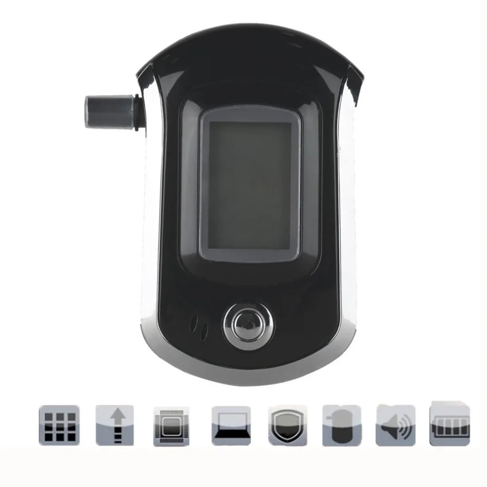 AT6000 Digital Alcohol Tester High Sensitivity Breath Alcohol Alarm Tester Detector LCD Breathalyzer Analyzer With 5 Mouthpiece
AT6000 Digital Alcohol Tester High Sensitivity Breath Alcohol Alarm Tester Detector LCD Breathalyzer Analyzer With 5 Mouthpiece