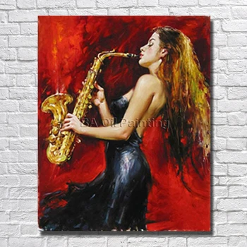 Handpainted character Art Oil Painting beautiful girl Blow Saxophone wall art High Quality on Canvas Room home Decor Picture
Handpainted character Art Oil Painting beautiful girl Blow Saxophone wall art High Quality on Canvas Room home Decor Picture
