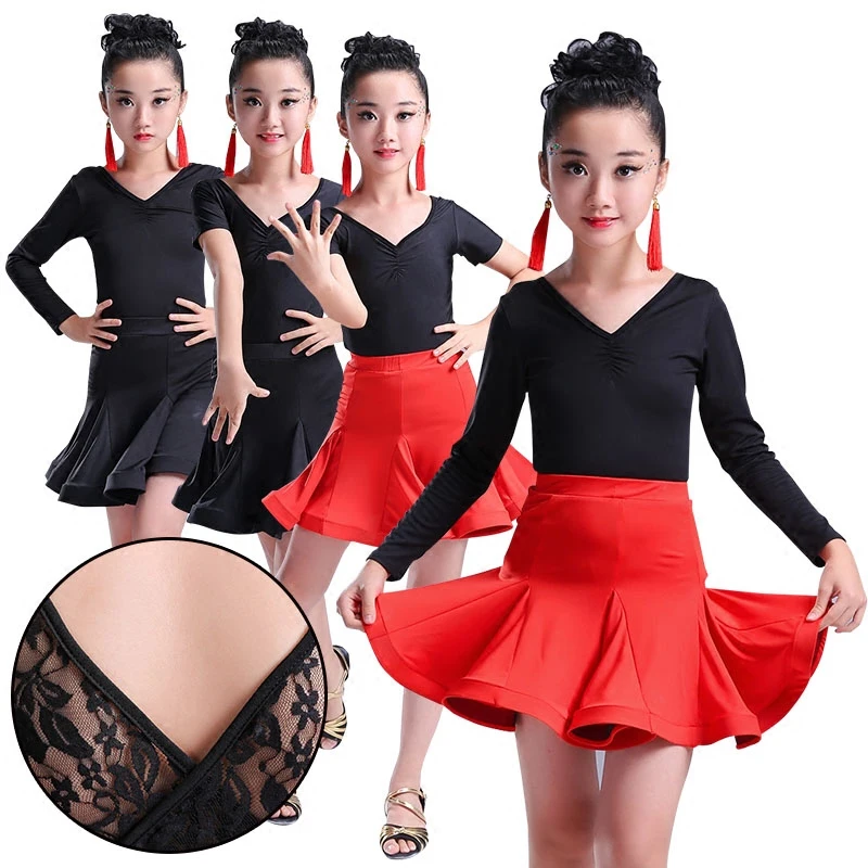 Girls Latin dance practice clothes children short-sleeved long-sleeved dance skirt costumes kids dresses for girls
Girls Latin dance practice clothes children short-sleeved long-sleeved dance skirt costumes kids dresses for girls