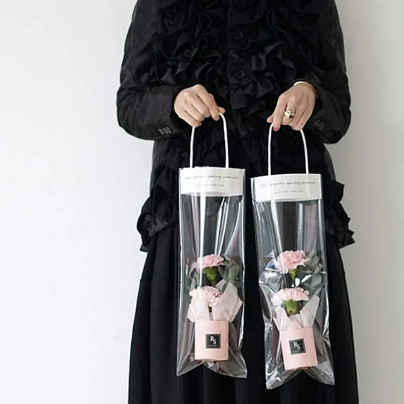 New 5Pcs 3 size Rose Tote Bag Transparent Gift Bags Wedding Party Decoration Can Hang Hard Girlfriend Flower Boxes
New 5Pcs 3 size Rose Tote Bag Transparent Gift Bags Wedding Party Decoration Can Hang Hard Girlfriend Flower Boxes