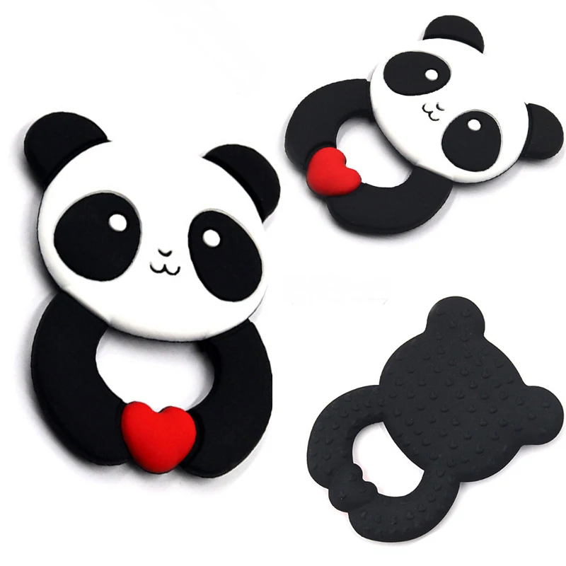 Panda Silicone Teethers Baby Teether Ring Teething Pendant Necklace DIY Baby Chew Toy Infant Gift
Panda Silicone Teethers Baby Teether Ring Teething Pendant Necklace DIY Baby Chew Toy Infant Gift