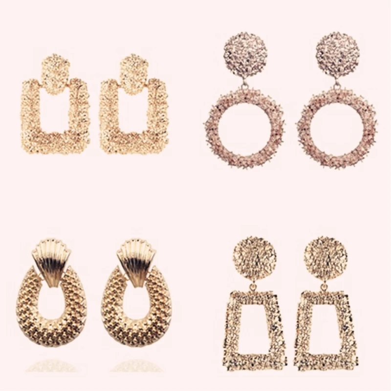Adolph Vintage scrub Earrings for women gold color Geometric statement earring metal earing Hanging fashion jewelry trendy New
Adolph Vintage scrub Earrings for women gold color Geometric statement earring metal earing Hanging fashion jewelry trendy New