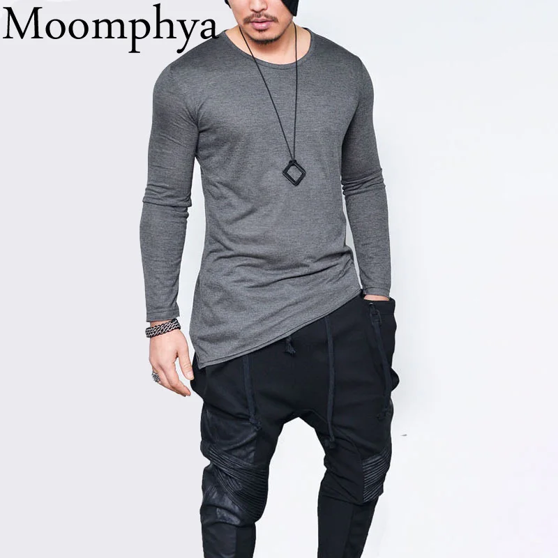 Moomphya 2018 Men hip hop long sleeve t shirt Asymmetrical Longline hem t-shirt men tshirt streetwear tops funny t shirts
Moomphya 2018 Men hip hop long sleeve t shirt Asymmetrical Longline hem t-shirt men tshirt streetwear tops funny t shirts