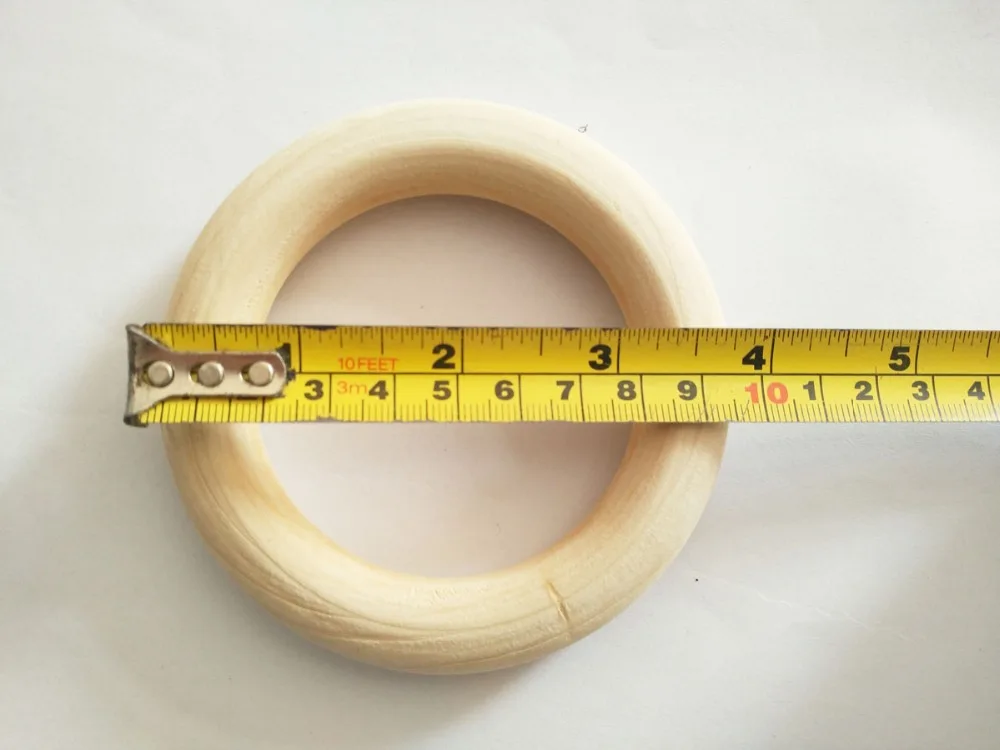 3 шт./лот DIY 9 дюйма 98 мм большие круглые деревянные кольца из натурального дерева