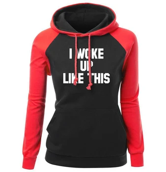 Sweatshirt For Female Brand Clothing 2018 Autumn Winter Fleece Raglan Hoody Women Letter Print I WOKE UP LIKE THIS Kawaii Hoodie
Sweatshirt For Female Brand Clothing 2018 Autumn Winter Fleece Raglan Hoody Women Letter Print I WOKE UP LIKE THIS Kawaii Hoodie