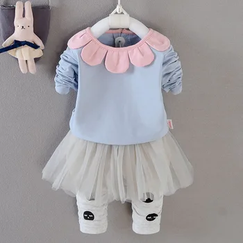 Kids clothes 2017 autumn girls cotton clothing long sleeve top+lace skirt pants 2 pcs outfit clothes
Kids clothes 2017 autumn girls cotton clothing long sleeve top+lace skirt pants 2 pcs outfit clothes