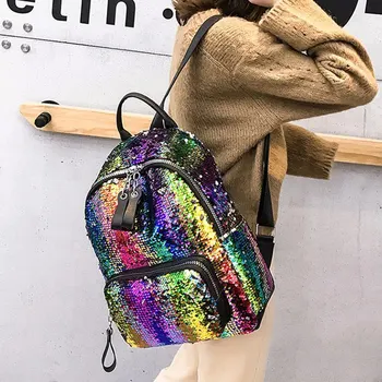 Hot Selling Sequined Backpack Large Capacity PU Zipper Bag for Women Travel Shopping -B5
Hot Selling Sequined Backpack Large Capacity PU Zipper Bag for Women Travel Shopping -B5