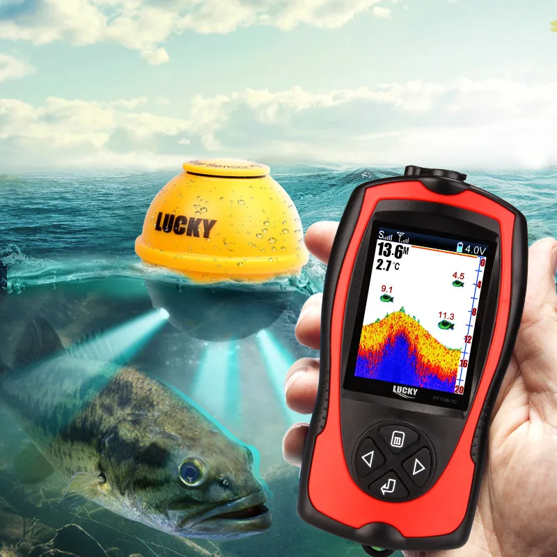 Wireless echo sonar sensor Sounder Portable fish finder Color 2.4" LCD findfish for the sea underwater monitor depth fishing
Wireless echo sonar sensor Sounder Portable fish finder Color 2.4" LCD findfish for the sea underwater monitor depth fishing