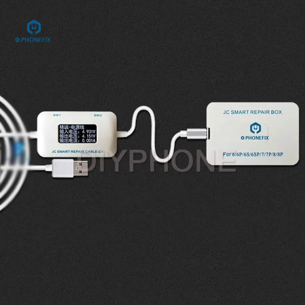 PHONEFIX JC C1 Repair Cable Battery Charging Activation Board Power Supply Line Smart Repair Box for iPhone 6 6S 6SP 7 7P 8 8P
PHONEFIX JC C1 Repair Cable Battery Charging Activation Board Power Supply Line Smart Repair Box for iPhone 6 6S 6SP 7 7P 8 8P