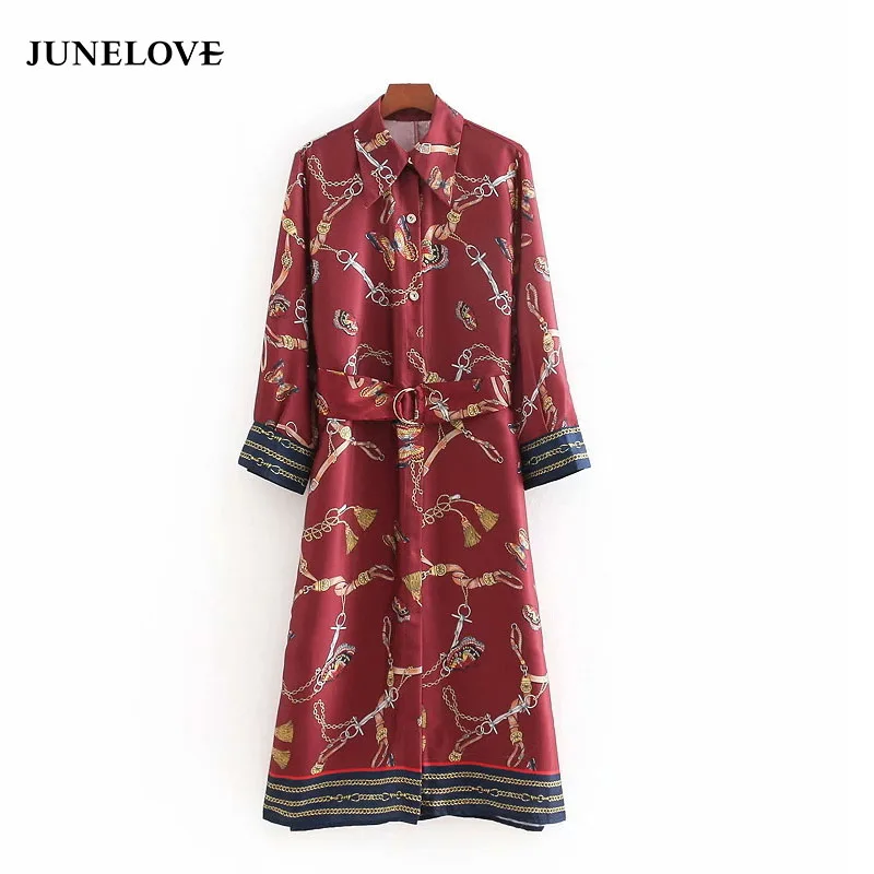 2019 new vintage chain butterfly printing shirtdress three quarter sleeve sashes kneeth women dress vestidos party chic dresses
2019 new vintage chain butterfly printing shirtdress three quarter sleeve sashes kneeth women dress vestidos party chic dresses