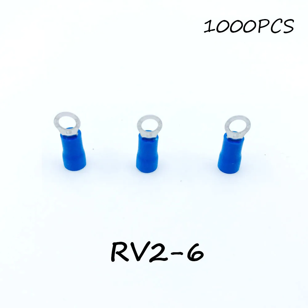 Ring Insulated Connector Terminal Block 1000PCS RV2-6 Blue Cable Wire Electrical Crimp Terminator A.W.G 16-14 Cap
Ring Insulated Connector Terminal Block 1000PCS RV2-6 Blue Cable Wire Electrical Crimp Terminator A.W.G 16-14 Cap