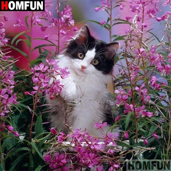 HOMFUN Full Diamond Embroidery Diy 5D Diamond Painting Cross Stitch "Flower cat" Full Drill Home Room Decor A16564
HOMFUN Full Diamond Embroidery Diy 5D Diamond Painting Cross Stitch "Flower cat" Full Drill Home Room Decor A16564