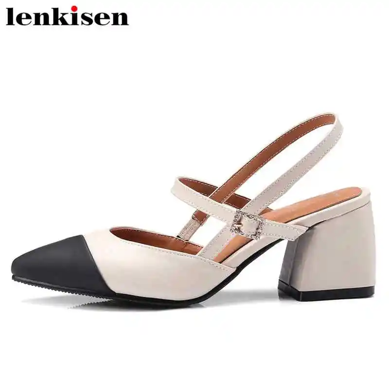 Lenkisen British school mixed colors plus size pu buckle strap high heel pointed toe preppy style campus retro women sandals L21
Lenkisen British school mixed colors plus size pu buckle strap high heel pointed toe preppy style campus retro women sandals L21