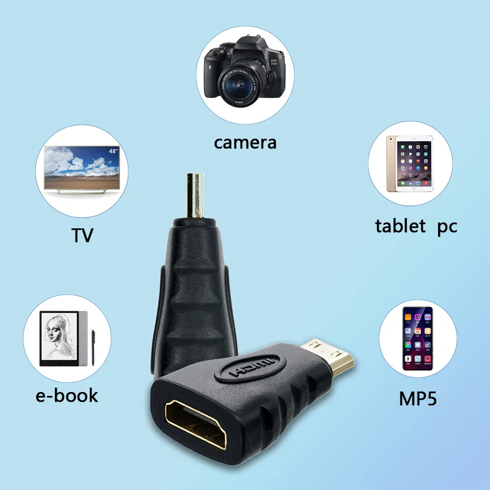1 Piece 1080P Mini HDMI Female to HDMI Standard Male Gold Plated Converter HD Extension Adapter Connector for Video HDTV
1 Piece 1080P Mini HDMI Female to HDMI Standard Male Gold Plated Converter HD Extension Adapter Connector for Video HDTV