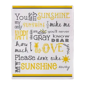You Are My Sunshine Soft Fleece Throw Blanket Soft Flannel Blanket to on for the sofa/Bed/Car Portable Plaids
You Are My Sunshine Soft Fleece Throw Blanket Soft Flannel Blanket to on for the sofa/Bed/Car Portable Plaids
