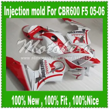 CBR600 ABS Fairings For Honda CBR600RR F5 05 06 CBR600 2005 2006 Red/White Body Kit Bodyfairing Injection molding
CBR600 ABS Fairings For Honda CBR600RR F5 05 06 CBR600 2005 2006 Red/White Body Kit Bodyfairing Injection molding