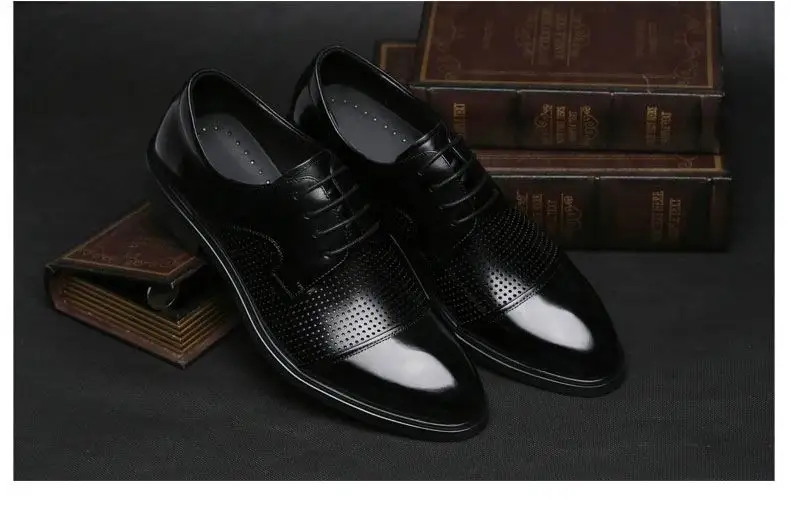 ERRFC New Arrival Men Black Leather Shoes Cut Out Summer Breathable Dress Shoes Man Fashion Office Shoes Plus Size 46 47 Zapatos
ERRFC New Arrival Men Black Leather Shoes Cut Out Summer Breathable Dress Shoes Man Fashion Office Shoes Plus Size 46 47 Zapatos
