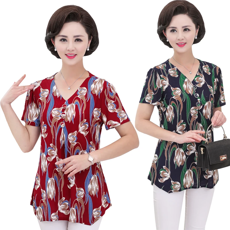 Printed Short Sleeve T-Shirt For Women 2019 Summer Middle Age Mother Clothing New Fashion Loose 5XL Plus Size Casual Tops
Printed Short Sleeve T-Shirt For Women 2019 Summer Middle Age Mother Clothing New Fashion Loose 5XL Plus Size Casual Tops