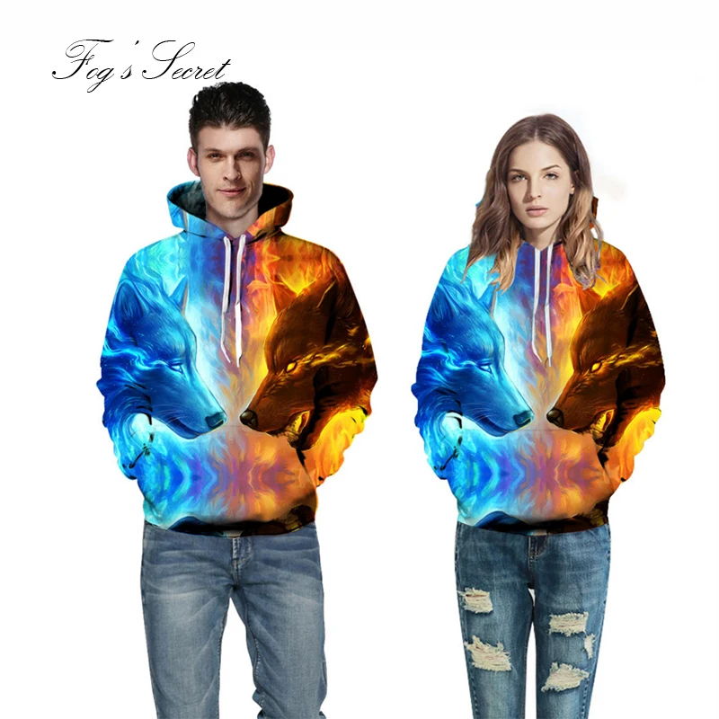 2019 women hoodies cool streetwear ice with fire wolf pullover couple outwear 3D digital printing
2019 women hoodies cool streetwear ice with fire wolf pullover couple outwear 3D digital printing