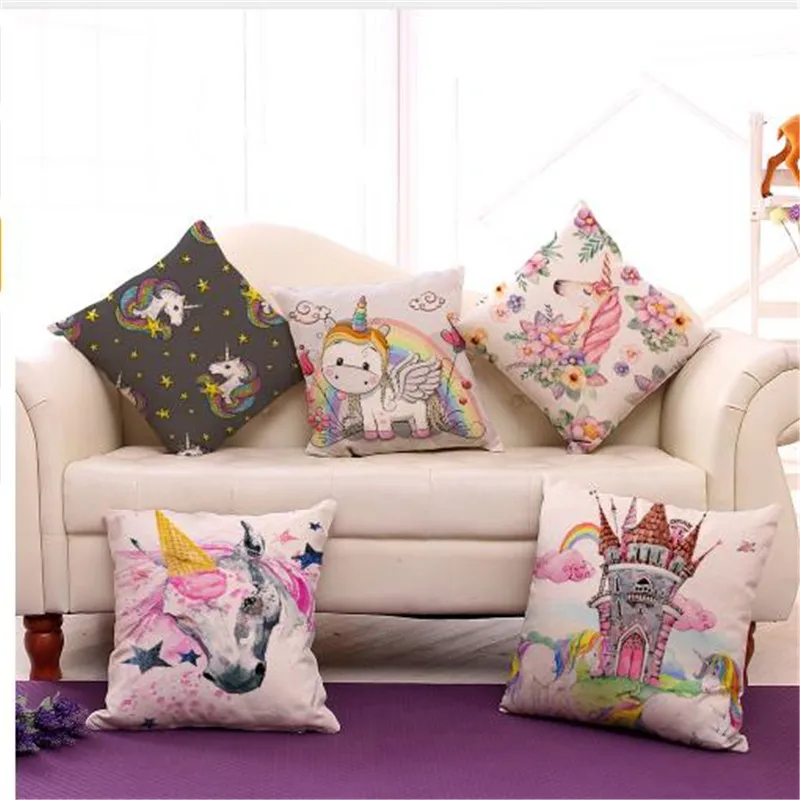 Cartoon Style Unicorn Patterns Cotton Linen Cushion Cover Creative Throw Pillows Home Car Sofa Decorative Pillow Case
Cartoon Style Unicorn Patterns Cotton Linen Cushion Cover Creative Throw Pillows Home Car Sofa Decorative Pillow Case