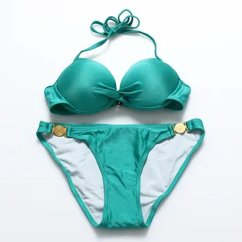 Solid Strappy Bandage Bikinis Set White Push Up Bikini Swimwear Bandeau Brazilian Swimsuit Bathing Suit Maillot De Bain
Solid Strappy Bandage Bikinis Set White Push Up Bikini Swimwear Bandeau Brazilian Swimsuit Bathing Suit Maillot De Bain