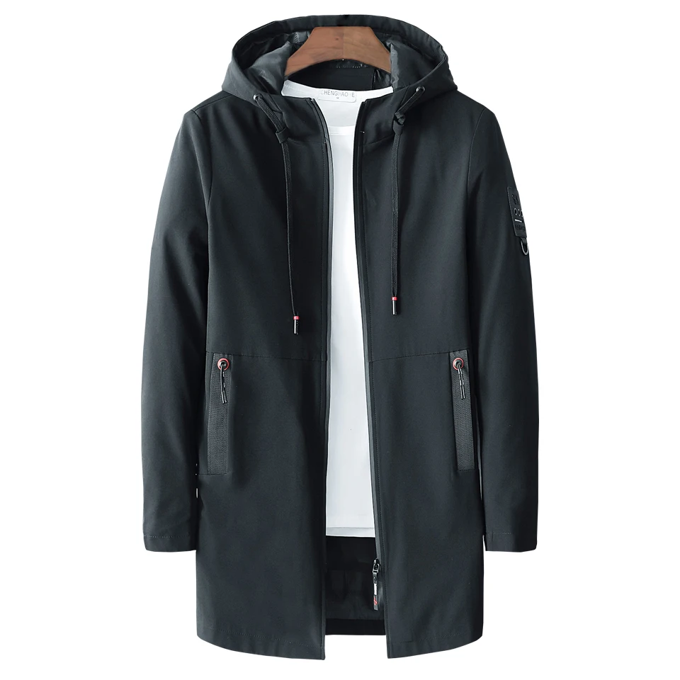 Oufisun 2018 Autumn Men New Long Casual Jacket Trench Coat Men Fashion Hooded Solid Elastic Windbreaker Pocket Trench Jacket Men
Oufisun 2018 Autumn Men New Long Casual Jacket Trench Coat Men Fashion Hooded Solid Elastic Windbreaker Pocket Trench Jacket Men
