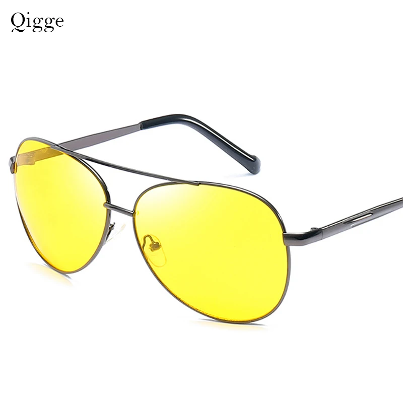 Фото Qigge поляризованные солнцезащитные очки ночного видения мужские модные для