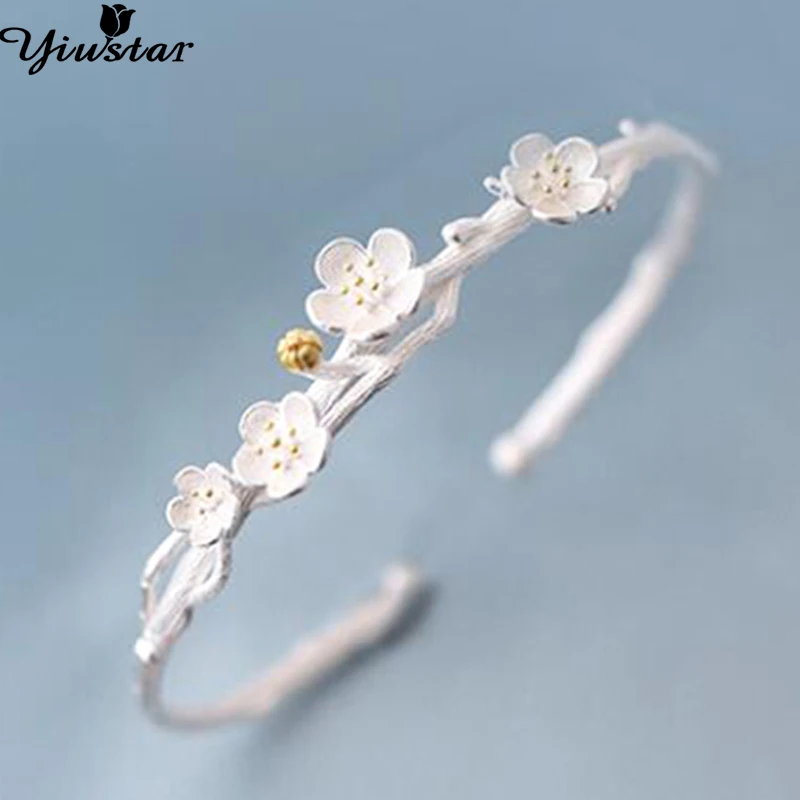 Yiustar Fashion Fine Cuff Bangles Cherry Flower Bangles & Bracelets for Women Girls Jewelry Srebrna Bransoletka Lovely Bracelets
Yiustar Fashion Fine Cuff Bangles Cherry Flower Bangles & Bracelets for Women Girls Jewelry Srebrna Bransoletka Lovely Bracelets
