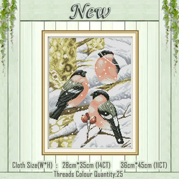 Red-bellied bird in the snow painting counted print on the canvas DMC 11CT 14CT kits DIY Cross Stitch embroidery needlework Sets
Red-bellied bird in the snow painting counted print on the canvas DMC 11CT 14CT kits DIY Cross Stitch embroidery needlework Sets