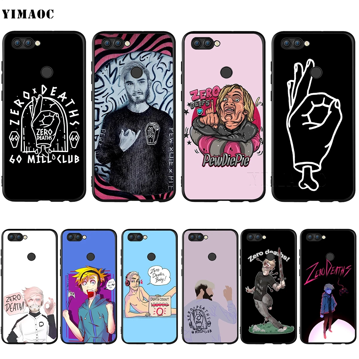 YIMAOC PewDiePie Zero Deaths Case for Huawei Mate 10 P8 P9 P10 P20 P30 P Smart Lite Pro Mini 2017
YIMAOC PewDiePie Zero Deaths Case for Huawei Mate 10 P8 P9 P10 P20 P30 P Smart Lite Pro Mini 2017