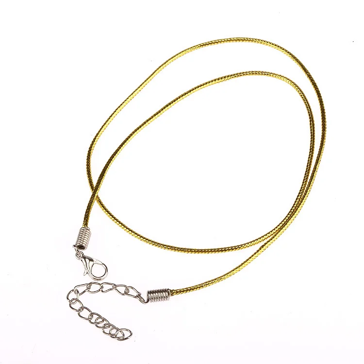 100pcs silver tone lobster clasp chocker necklace gold wax cord rope thread necklace fit pendant DIY fashion jewelry 
100pcs silver tone lobster clasp chocker necklace gold wax cord rope thread necklace fit pendant DIY fashion jewelry