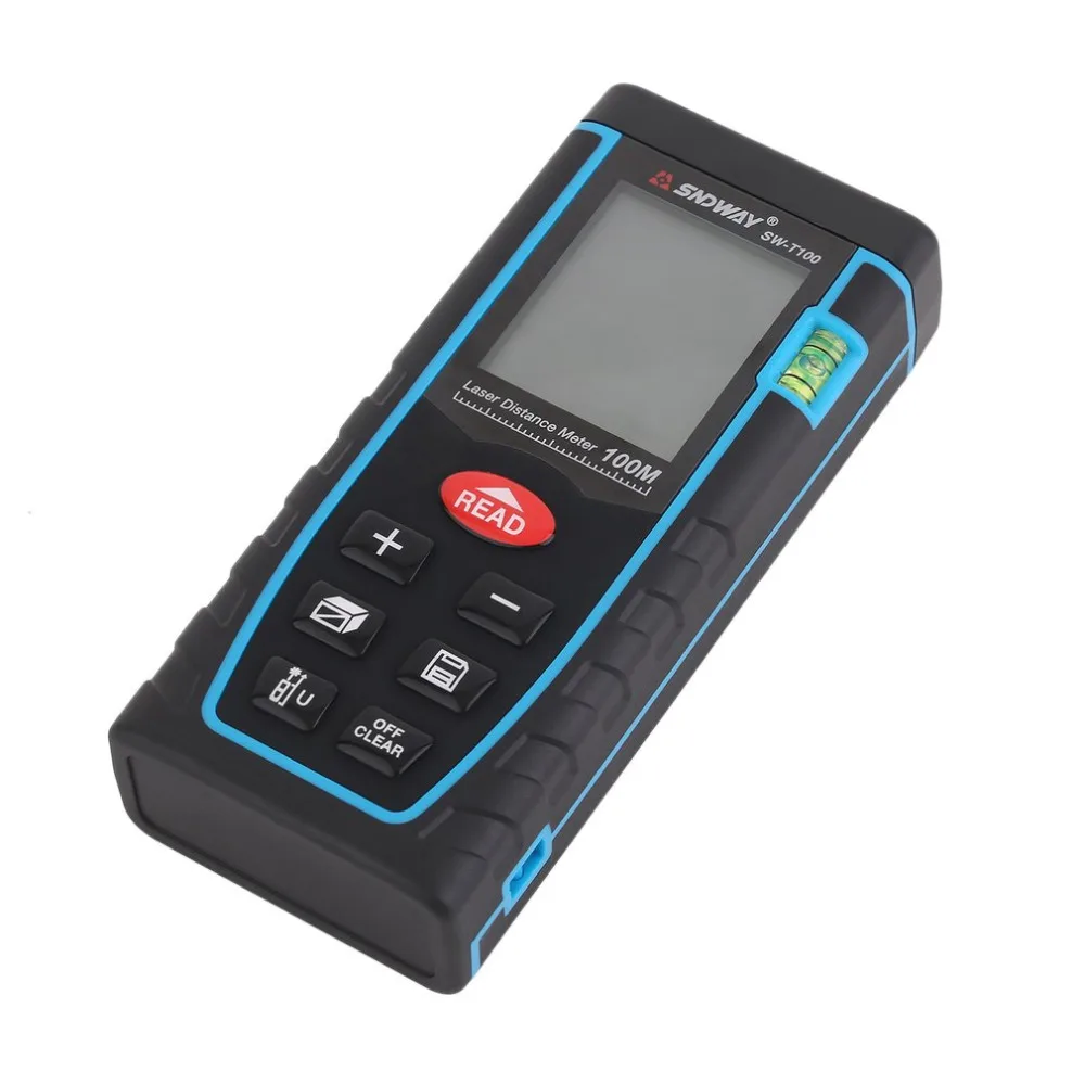 SNDWAY SW-T100 Professional Digital Laser Distance Meter Rangefinder Build High Accurate Measure Device Ruler Test Tool
SNDWAY SW-T100 Professional Digital Laser Distance Meter Rangefinder Build High Accurate Measure Device Ruler Test Tool