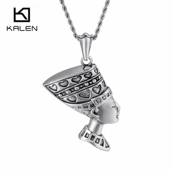 KALEN Ethnic Ancient Egypt Queen Nefertiti Pendant Necklace For Men Stainless Steel Egyptian Women With Hat Necklace Jewelry
KALEN Ethnic Ancient Egypt Queen Nefertiti Pendant Necklace For Men Stainless Steel Egyptian Women With Hat Necklace Jewelry