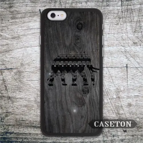 Tribal Elephant On Wood font b Case b font For font b iPhone b font 7