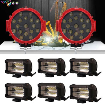 2pcs 7 inch LED Work Light+6x 5inch LED Bar LED Work Light Bar for Driving Offroad Boat Car Tractor Truck 4x4 SUV ATV
2pcs 7 inch LED Work Light+6x 5inch LED Bar LED Work Light Bar for Driving Offroad Boat Car Tractor Truck 4x4 SUV ATV