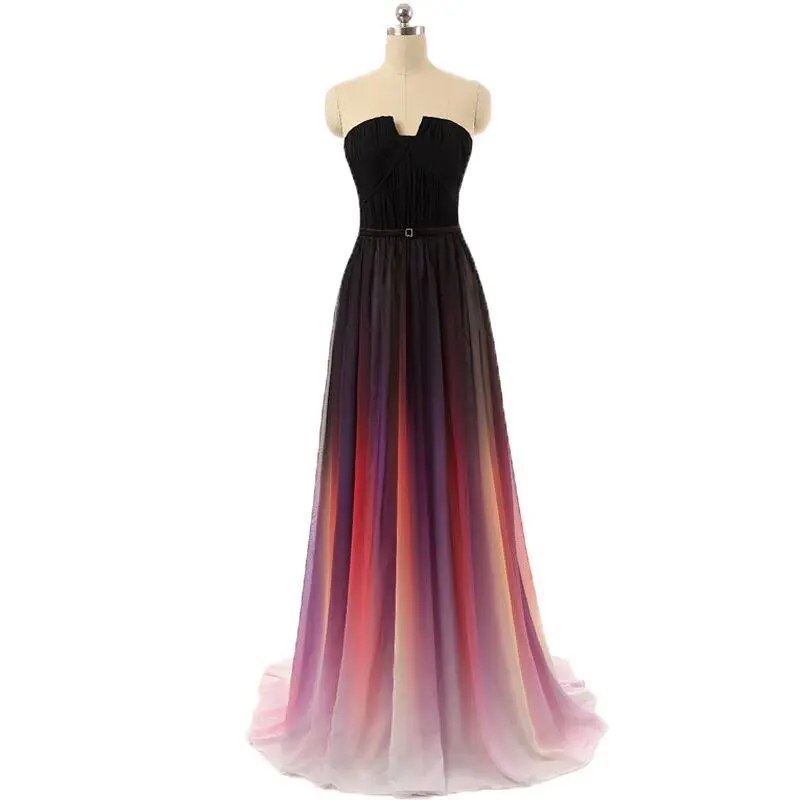 L012 Vestidos Lily Collins de Chiffon Prom Dress Evening Dress Strapless with Pleats Women Ombre Red carpet Dress 2015
L012 Vestidos Lily Collins de Chiffon Prom Dress Evening Dress Strapless with Pleats Women Ombre Red carpet Dress 2015