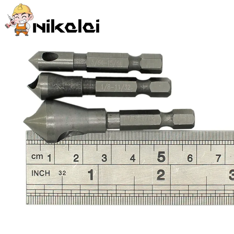 High Quality Countersinks 3pcs/set Countersunk Bit Set Deburring Drill Bits Tapper Hole Cutter Hand Tools Chamfer Set Wood hole
High Quality Countersinks 3pcs/set Countersunk Bit Set Deburring Drill Bits Tapper Hole Cutter Hand Tools Chamfer Set Wood hole