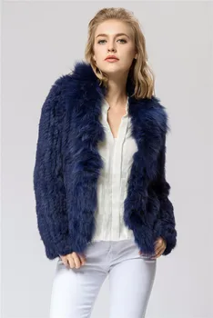 Knitted real rabbit fur coat overcoat jacket with fox fur collar Russian women's winter thick warm genuine fur coat
Knitted real rabbit fur coat overcoat jacket with fox fur collar Russian women's winter thick warm genuine fur coat