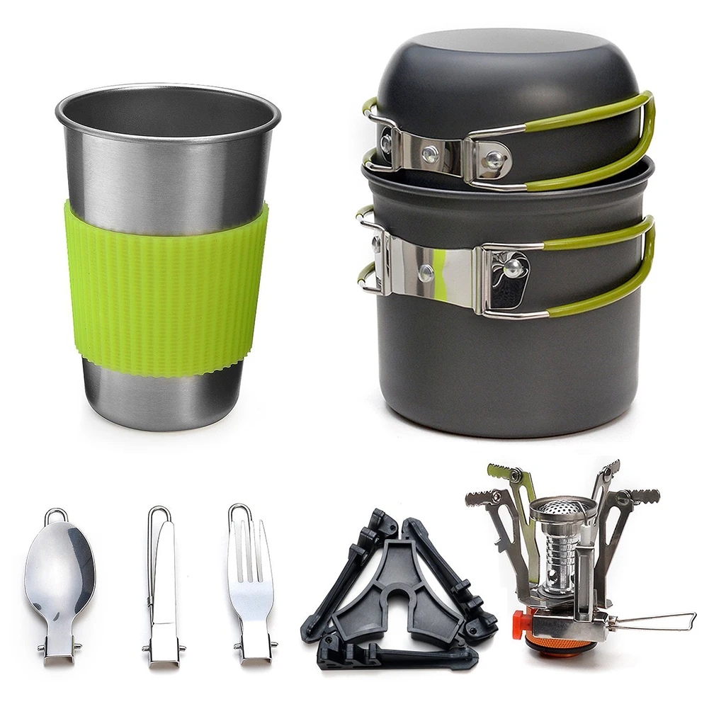 Camping Cookware Set Pans Lightweight Traveling Cooking 11 In 1 Kit Insulated Outdoor Hiking Wearproof Non Stick Non-Slip Indoor
Camping Cookware Set Pans Lightweight Traveling Cooking 11 In 1 Kit Insulated Outdoor Hiking Wearproof Non Stick Non-Slip Indoor