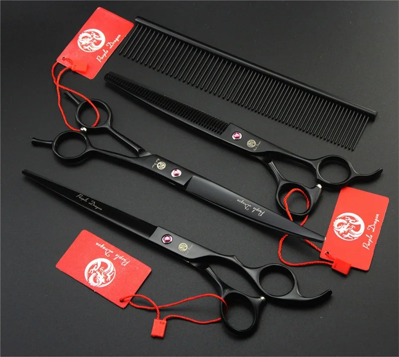 8 Inch Professional Pet Grooming Scissors Set for dog Japan 440C Dog Shears Hair Cutting Thinning Curved Scissors With Comb Bag
8 Inch Professional Pet Grooming Scissors Set for dog Japan 440C Dog Shears Hair Cutting Thinning Curved Scissors With Comb Bag