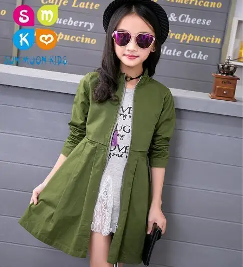 Children Jackets For Girls Trench Coats Cotton Long Sleeve Girls Clothes Spring Autumn Kids Outerwear 3-13year Old 
Children Jackets For Girls Trench Coats Cotton Long Sleeve Girls Clothes Spring Autumn Kids Outerwear 3-13year Old