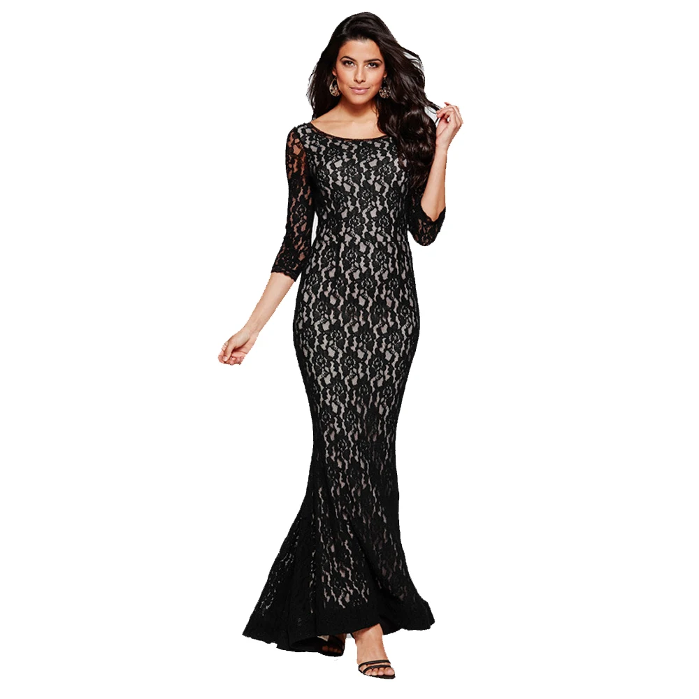 European Style O-neck Hollow Back Half Sleeves Mermaid Lap Lace Dress Evening Party Empire Waist Graceful Dress FS0646
European Style O-neck Hollow Back Half Sleeves Mermaid Lap Lace Dress Evening Party Empire Waist Graceful Dress FS0646