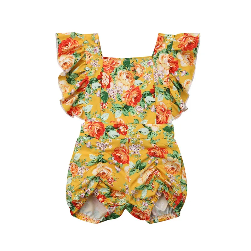 2019 Toddler Baby Girl Floral Summer One-piece Romper Jumpsuit Ruffles Fly Sleeve Backless Sunsuit Clothes Yellow
2019 Toddler Baby Girl Floral Summer One-piece Romper Jumpsuit Ruffles Fly Sleeve Backless Sunsuit Clothes Yellow
