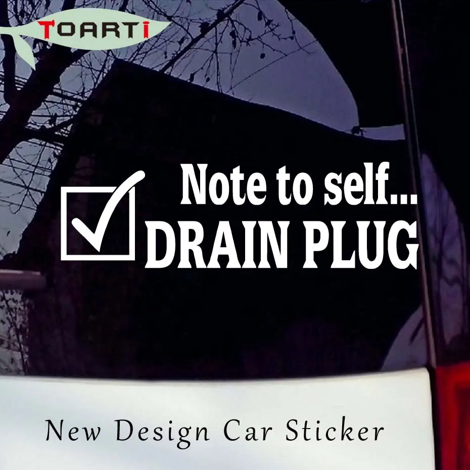 Note To Self Drain Plug Funny Words Car-Styling Decal Sticker Bomb Funny Vinyl Waterproof Car Sticker Accessories
Note To Self Drain Plug Funny Words Car-Styling Decal Sticker Bomb Funny Vinyl Waterproof Car Sticker Accessories