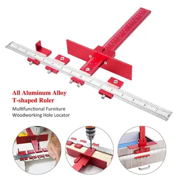 All Aluminum Alloy T-shaped Ruler Multifunctional Furniture Woodworking Hole Locator Woodworking Auxiliary Installation Tool
All Aluminum Alloy T-shaped Ruler Multifunctional Furniture Woodworking Hole Locator Woodworking Auxiliary Installation Tool