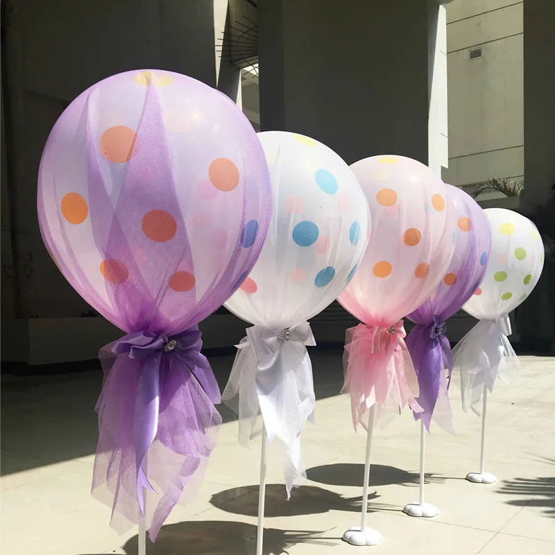 Netting with diamond bow wave point balloons festive wedding decoration balloons
Netting with diamond bow wave point balloons festive wedding decoration balloons