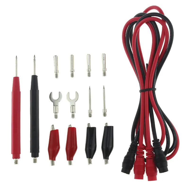 ANENG 16pcs/Set Digital Multimeter Probe Test Lead Kits Cable Alligator Clip Banana Plug Head Test Stick Hooks Replaceable
ANENG 16pcs/Set Digital Multimeter Probe Test Lead Kits Cable Alligator Clip Banana Plug Head Test Stick Hooks Replaceable