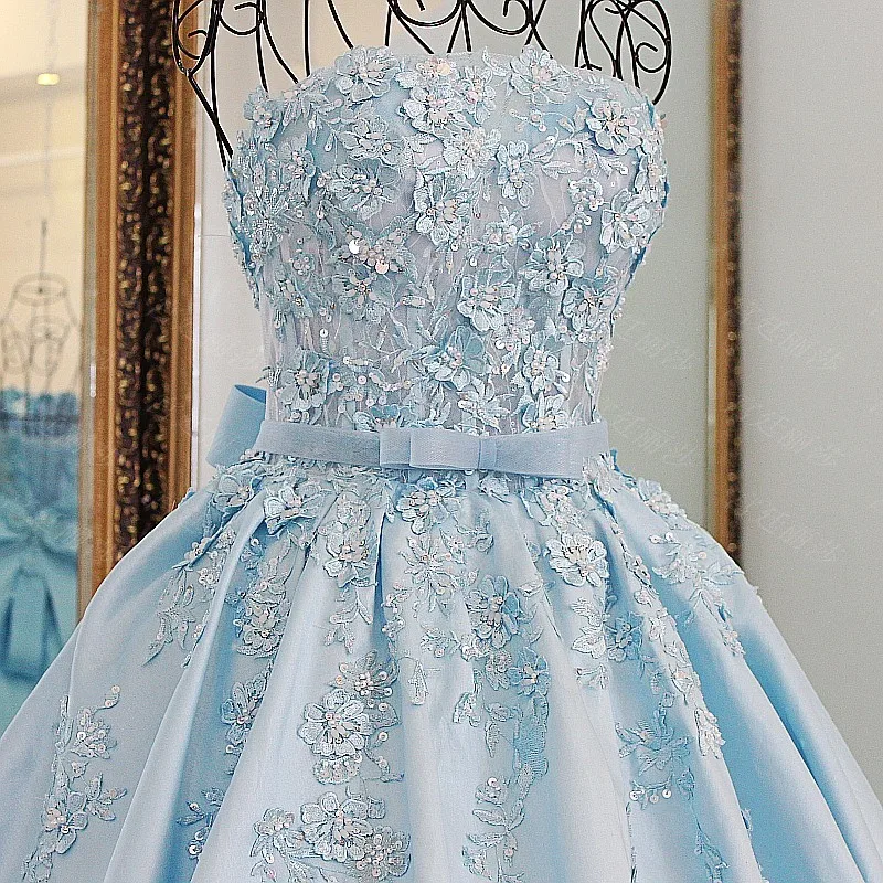 Charming Pick Up Organza Ball Gown Lace Crystal Ruffled Bridal Gown Blue Wedding Dresses With Color Vestido de noiva
Charming Pick Up Organza Ball Gown Lace Crystal Ruffled Bridal Gown Blue Wedding Dresses With Color Vestido de noiva