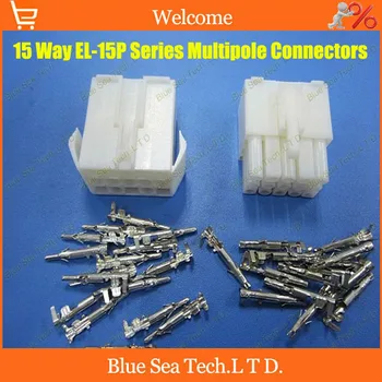 20 sets 15 Way EL-15P Series Multipole Connectors,Electrical Connector Kits Male Female jack plug for Car Free shipping
20 sets 15 Way EL-15P Series Multipole Connectors,Electrical Connector Kits Male Female jack plug for Car Free shipping