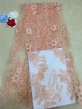 Latest African Lace Fabric 2018 High Quality Wine color French lace pink sequins borders For Party Dresses 5 yards per piece
Latest African Lace Fabric 2018 High Quality Wine color French lace pink sequins borders For Party Dresses 5 yards per piece